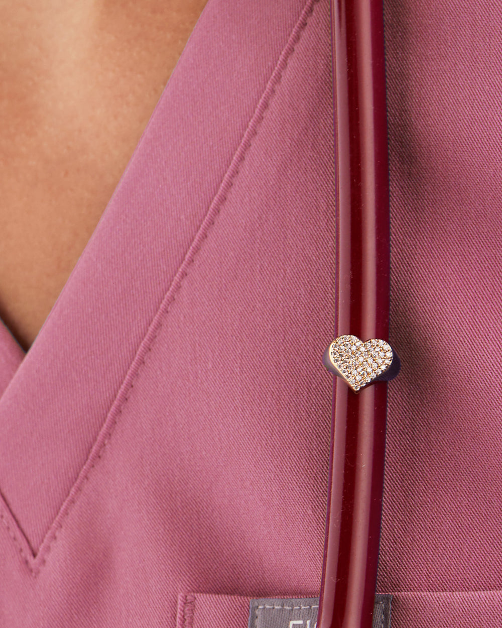 Pavé Heart Charm for Stethoscope